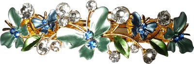 

Utopian Enamel and Crystal Hair Clip(Blue)