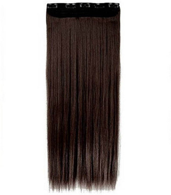 

Vivian Clip on off Fake Extension 22'' 200 gm Natural Brown Long/ Hair Extension