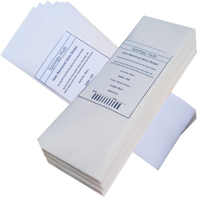 

Spongy Hub Non-Woven Wax Strips Premium, GSM 120 Which Helps in No Pain Strips(160 Strips, Set of 2)
