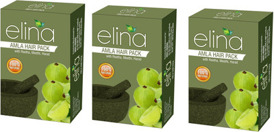 

elina HERBAL AMLA HAIR PACK WITH ( REETHA, METHI, HARAD) 100% NATRUL & PURE 100g (PACK OF 3)(300 g)