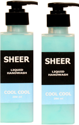 

Sheer Premium Liquid Hand wash Cool Cool (200ml each)(400 ml, Pump Dispenser, Pack of 2)