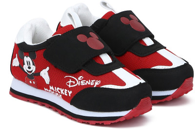 

Mickey Boys Velcro Running Shoes(Multicolor, Red and black
