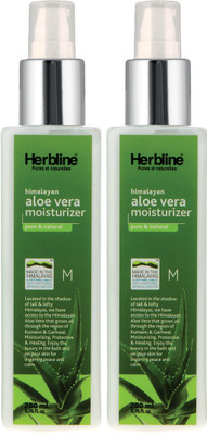 

Herbline Aloevera Moisturizer face & body 200ml Pack Of-2(400 ml)