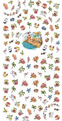 

SENECIO® Mix Color Flowers Floral Nail Art Manicure Decals Water Transfer Stickers 1 Sheet Size:12.5X6cm(Multicolor)