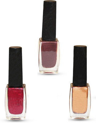 

Akshat No Fading Longest Lasting Ever Nail Polish Set Of 3 (BT-02) MULTICOLOR(Pack of 3)