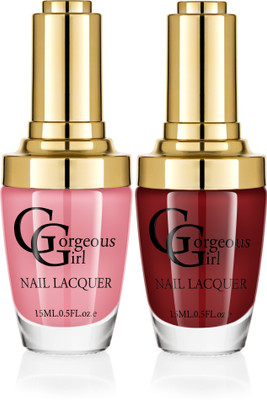 

Gorgeous Girl Glossy Nail Lacquer Bulganian Rose-04 & Brown Yellow-27(Pack of 2)