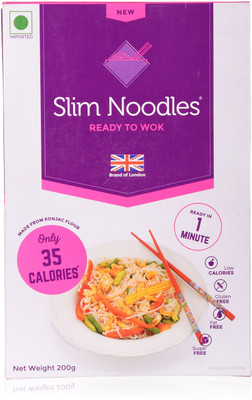 

Eat Water Slim Noodles (Only 35 Calories) Ready to Wok - 200 gm (Pack of 10) Instant Noodles 200 g(Vegetarian, Pack of 10)