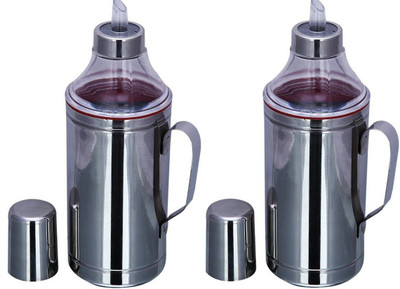 LIMETRO STEEL 1000 ml Cooking Oil Dispenser Set(Pack of 2)
