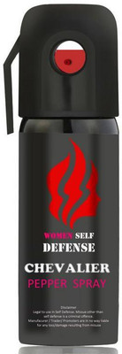 

CHEVALIER Ultra Strong Women Self Defence Pepper Spray for Safety/Protection, Compact Size with Clip | Max Protection - 45 shots | 55 ml Pepper Stream Spray
