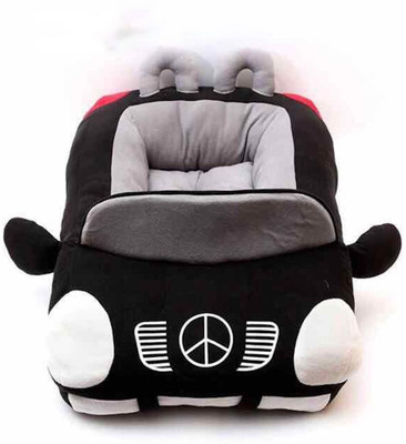

24x7eMall Cute Cozy Black Car Pet Beds Cover for Small to Medium Size Dog 27.6" X 19.7" X 7.9" (Black) S Pet Bed(multico;our)