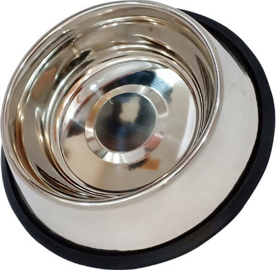 

cutepuppy H1126 Round Shape Bowl Steel Pet Bowl(900 ml Steel)