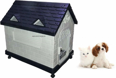 

Aquapetzworld Imported Dog - Cat Kennel + Wheel Suitable for Small Dogs and Cats Weatherproof for Indoor & Outdoor Use Imported Product Dog House