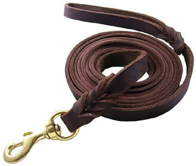 

DOUGE COUTURE Long Leather Dog Leash -10 ft 360 Degree Swivel Clasp 670 cm Dog Chain Leash(Brown)
