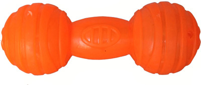 

W9 Natural Rubber Colorful Dumbbell Squeaky Fun Toy for Small Puppy Rubber Squeaky Toy For Dog & Cat