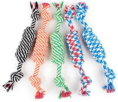

DOUGE COUTURE Durable Cotton Twisted Dog Chew Rope Toy for Small to Medium Dogs - Interactive Teething Rope Toy to Play with (Color May Vary) Cotton Chew Toy, Squeaky Toy, Training Aid For Dog