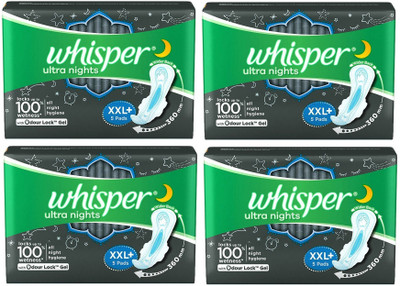 

Whisper XXL+Wings 5+5+5+5 Sanitary Pad Sanitary Pad(Pack of 4)