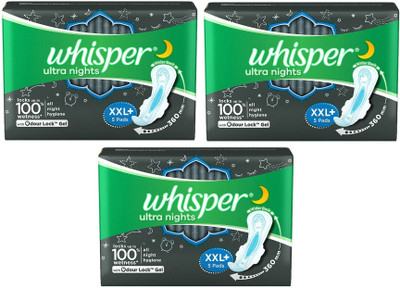

Whisper XXL+Wings 5+5+5 Sanitary Pad Sanitary Pad(Pack of 3)