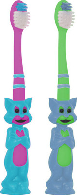 

Buddsbuddy Combo of 2 Tom shaped Kids Tooth Brush BB3014 Ultra Soft Toothbrush(Pack of 2)