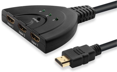 finest TV-out Cable pigtail switch(Black, For TV)