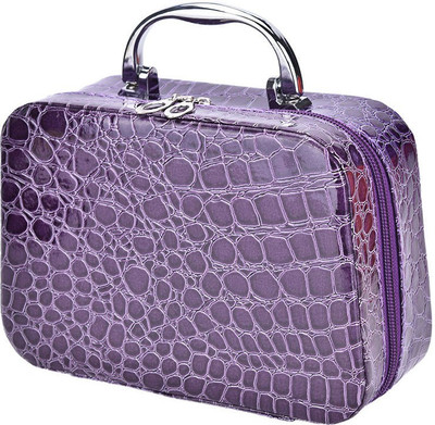 

Zakheza ultifunctional Travel Tolietry Bag, Extra Large Makup Organiser, Cosmetic case, Travel Kit with hanging Box Makeup, Jewellery Vanity Box(Purple)