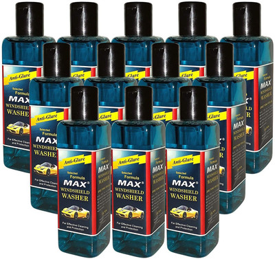 MAX Windshield Washer 200 ML (Pack of 12) Liquid Vehicle Glass Cleaner(2400 ml)