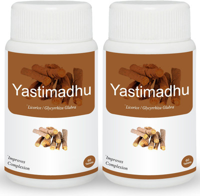

Herb Essential Yashtimadhu (Licorice) 500 mg - 60 Tablets (Pack of 2)(120 No)