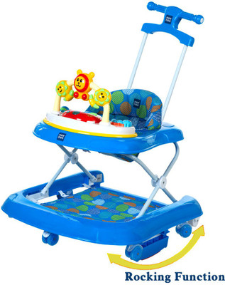 MeeMee Musical Walker & Rocker With Parent Rod(Blue)