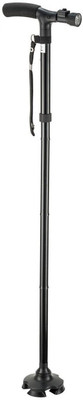 

Mantavya Folding Adjustable 2 Handled Walking Stick for Man and Woman with LED Light Walking Stick