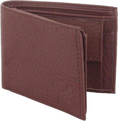 WILD EDGE Men Casual Brown Artificial Leather Wallet(6 Card Slots)