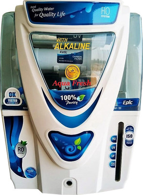 

Aqua Fresh EPIC ALKALINE RO+UV+UF+TDS 15 L 15 L RO + UV + MP + MTDS Water Purifier(White, Blue), Blue;white
