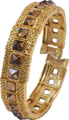 Twisha Brass Cubic Zirconia Gold-plated Bracelet