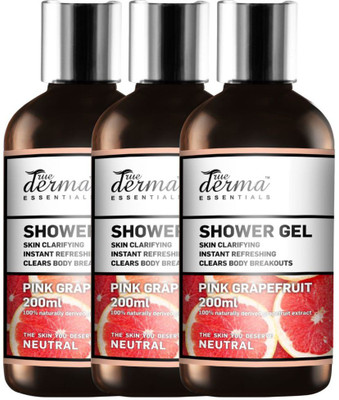 

True Derma Essentials Pink Grapefruit (Skin Clearifying Instant Refreshing) Shower Gel(200 ml, Pack of 3)
