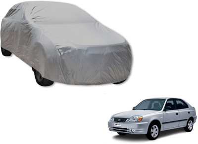 UDGHA Car Cover For Hyundai Accent (Without Mirror Pockets)(Silver)