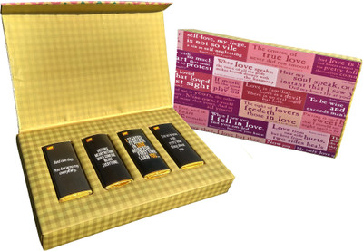 

Innovative Valentine Chocolate with Funny Valentine messages Bars(Pack of 4, 220 g)