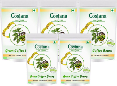 

cosiana 100% Veg.& Organic Green Coffee Beans for Weight Management - 200 g (Pack of 5) Instant Coffee 1000 g(Pack of 5)