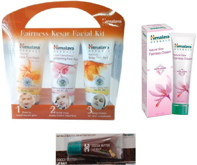 

Himalaya coca butter lip balm, natural glow fairness cream, fairness kit(Set of 3)