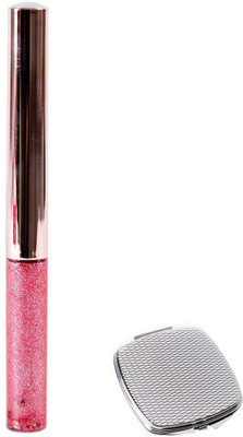 

Half N Half GLITTER EYE LINER (Pink, 8ml) with Compact Mirror(Set of 2)