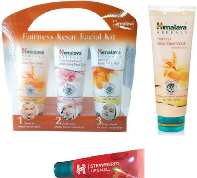 

Himalaya KESAR FACE WASH, FAIRNESS FACE KIT, STRAWBERRY LIP BALM(Set of 3)