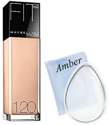 

Amber Silicone Puff, Maybelline New york Fit Me Foundation(Set of 2)