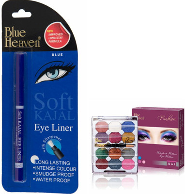 

Blue Heaven eye shadow & kajal soft in blue(Set of 2)