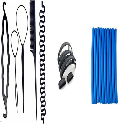 S R Enterprises hair stick curler roller ,bumpits and diy kit [pack of 20pcs](Set of 20)