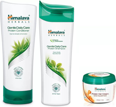 

Himalaya Gentle Daily Care Conditioner, Gentle Daily Care Shampoo, Protein Hair cream(Set of 3)