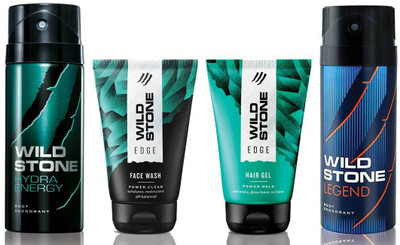 

Wild Stone Edge Facewash, Edge Hairgel, Hydra Energy and Legend 150 ml Deodorant(Set of 4)