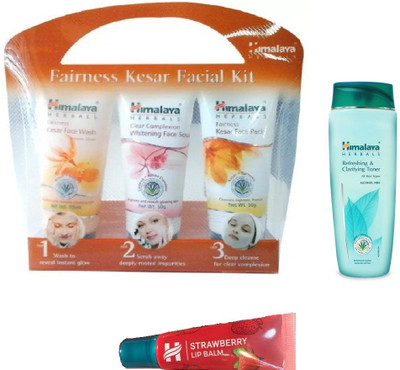 

Himalaya REFRESHING CARIFLYING TONER, FAIRNESS KIT, STRAWBERRY LIP BALM(Set of 3)