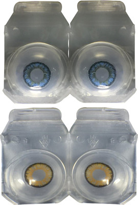 

CRYSTAL EYE Blue Hazel 2 pair Monthly Contact Lens(0.0, Hazel, blue, Pack of 2)