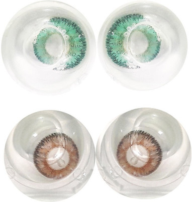 

Sparkle Eye Combo Pack (Tuquoise + Brown) Monthly Contact Lens(0, Turquoise, Brown, Pack of 4)