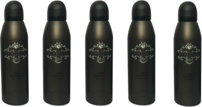 

WHISKY BLACK (PACK OF 5) Body Spray - For Men(200 ml, Pack of 5)