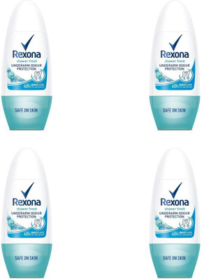 

Rexona Deodorant Roll-on shower fresh pack of 4 Deodorant Roll-on - For Women(25 ml, Pack of 4)