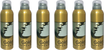 

LONDON GOLD ( PACK OF 6) Deodorant Spray - For Men & Women(200 ml, Pack of 6)