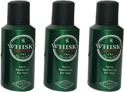 

WHISKY ORIGIN (PACK OF 3) Body Spray - For Men(200 ml, Pack of 3)
